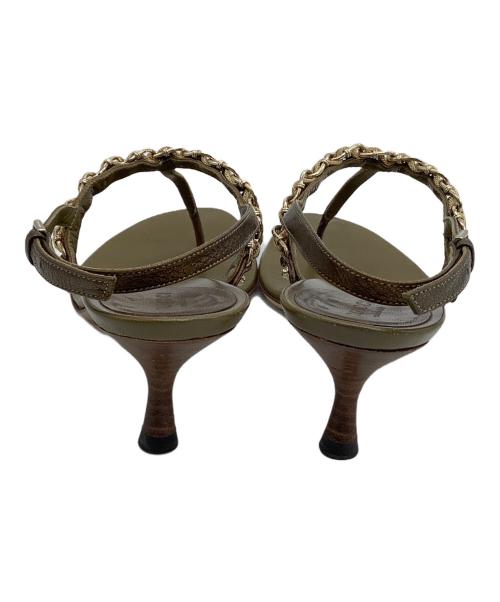 GUCCI（グッチ）GUCCI (グッチ) ヒールサンダル グリーン サイズ:36Cの古着・服飾アイテム