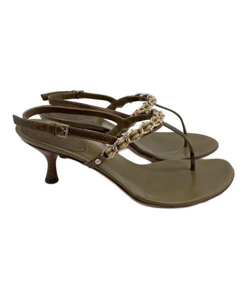 GUCCI（グッチ）GUCCI (グッチ) ヒールサンダル グリーン サイズ:36Cの古着・服飾アイテム