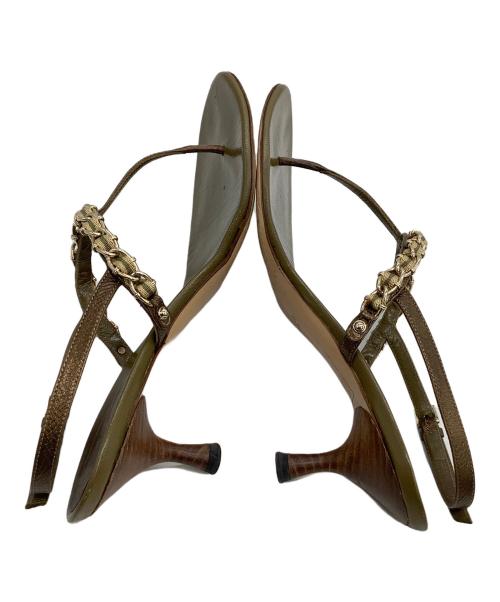 GUCCI（グッチ）GUCCI (グッチ) ヒールサンダル グリーン サイズ:36Cの古着・服飾アイテム