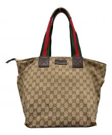 GUCCI（グッチ）の古着「トートバッグ」｜ベージュ×ブラウン