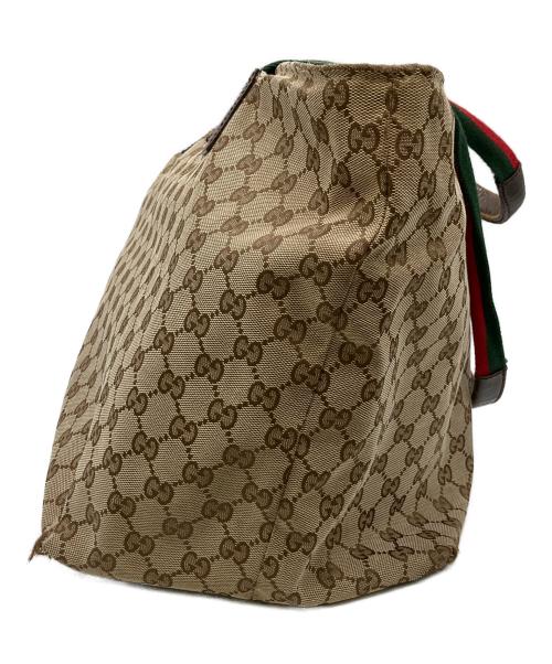 GUCCI（グッチ）GUCCI (グッチ) トートバッグ ベージュ×ブラウンの古着・服飾アイテム
