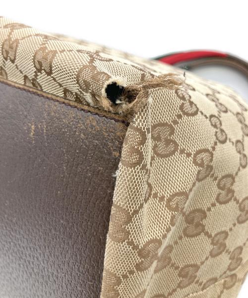 GUCCI（グッチ）GUCCI (グッチ) トートバッグ ベージュ×ブラウンの古着・服飾アイテム