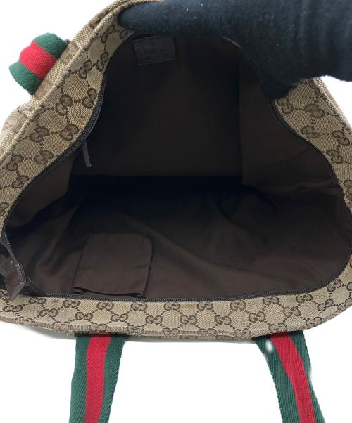 GUCCI（グッチ）GUCCI (グッチ) トートバッグ ベージュ×ブラウンの古着・服飾アイテム