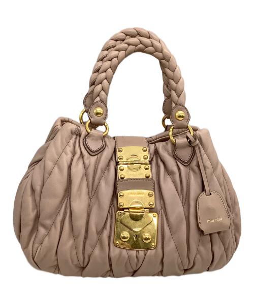 MIU MIU（ミュウミュウ）MIU MIU (ミュウミュウ) ハンドバッグ ピンクの古着・服飾アイテム