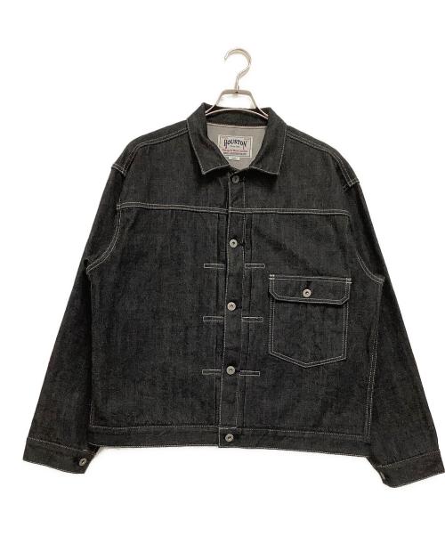 HOUSTON（ヒューストン）HOUSTON (ヒューストン) デニムジャケット ブラック サイズ:42Rの古着・服飾アイテム