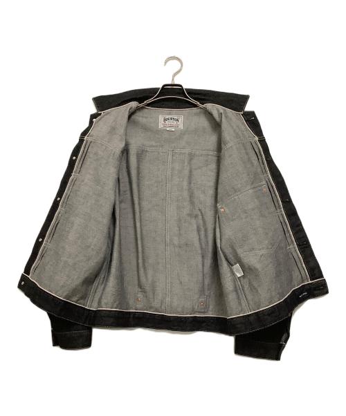 HOUSTON（ヒューストン）HOUSTON (ヒューストン) デニムジャケット ブラック サイズ:42Rの古着・服飾アイテム
