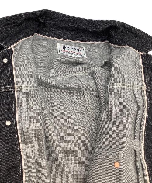 HOUSTON（ヒューストン）HOUSTON (ヒューストン) デニムジャケット ブラック サイズ:42Rの古着・服飾アイテム
