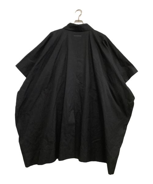 MM6 Maison Margiela（エムエムシックスメゾンマルジェラ）MM6 Maison Margiela (エムエムシックス メゾンマルジェラ) ステンカラーロングケープ ブラック サイズ:36の古着・服飾アイテム