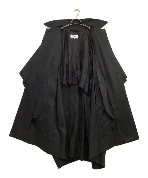 MM6 Maison Margiela（エムエムシックスメゾンマルジェラ）MM6 Maison Margiela (エムエムシックス メゾンマルジェラ) ステンカラーロングケープ ブラック サイズ:36の古着・服飾アイテム