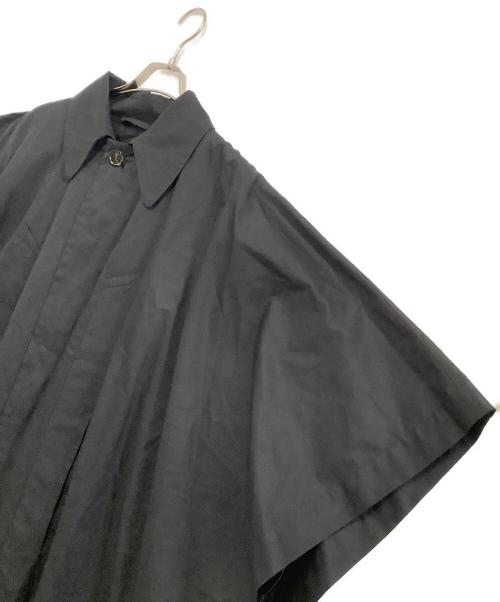 MM6 Maison Margiela（エムエムシックスメゾンマルジェラ）MM6 Maison Margiela (エムエムシックス メゾンマルジェラ) ステンカラーロングケープ ブラック サイズ:36の古着・服飾アイテム