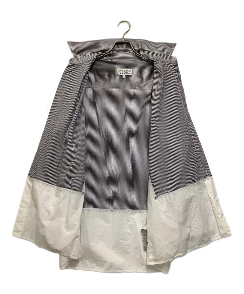 MM6 Maison Margiela（エムエムシックスメゾンマルジェラ）MM6 Maison Margiela (エムエムシックス メゾンマルジェラ) ロングスリーブシャツ グレー×ホワイト サイズ:Sの古着・服飾アイテム