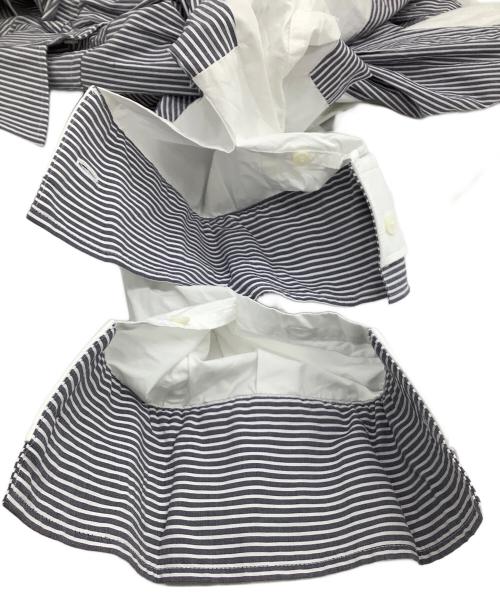 MM6 Maison Margiela（エムエムシックスメゾンマルジェラ）MM6 Maison Margiela (エムエムシックス メゾンマルジェラ) ロングスリーブシャツ グレー×ホワイト サイズ:Sの古着・服飾アイテム