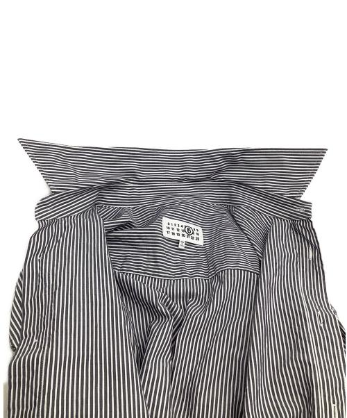 MM6 Maison Margiela（エムエムシックスメゾンマルジェラ）MM6 Maison Margiela (エムエムシックス メゾンマルジェラ) ロングスリーブシャツ グレー×ホワイト サイズ:Sの古着・服飾アイテム