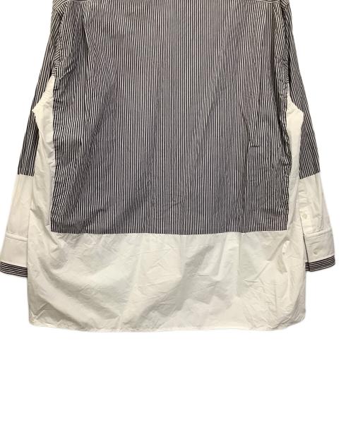 MM6 Maison Margiela（エムエムシックスメゾンマルジェラ）MM6 Maison Margiela (エムエムシックス メゾンマルジェラ) ロングスリーブシャツ グレー×ホワイト サイズ:Sの古着・服飾アイテム