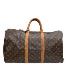 LOUIS VUITTON（ルイ ヴィトン）の古着「ボストンバッグ モノグラム  キーポル・バンドリエール50」｜ブラウン