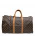 LOUIS VUITTON（ルイ ヴィトン）の古着「ボストンバッグ モノグラム  キーポル・バンドリエール50」｜ブラウン