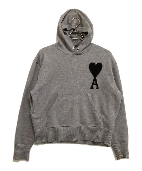 ami（アミ）ami (アミ) ニットパーカー グレー サイズ:Sの古着・服飾アイテム