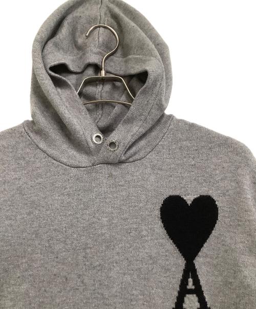 ami（アミ）ami (アミ) ニットパーカー グレー サイズ:Sの古着・服飾アイテム