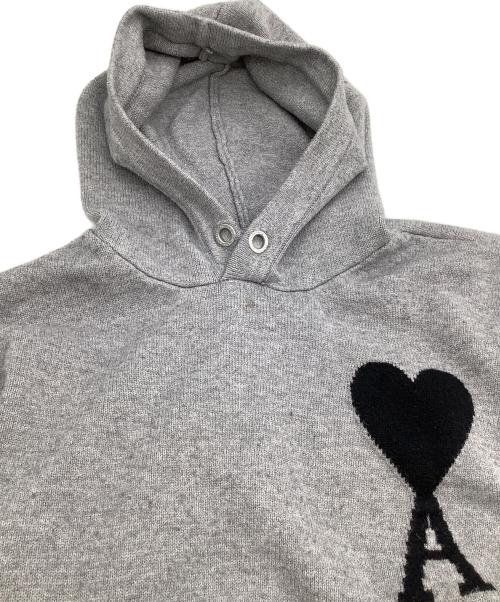 ami（アミ）ami (アミ) ニットパーカー グレー サイズ:Sの古着・服飾アイテム