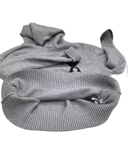 ami（アミ）ami (アミ) ニットパーカー グレー サイズ:Sの古着・服飾アイテム