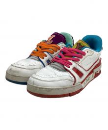 LOUIS VUITTON（ルイ ヴィトン）の古着「ローカットスニーカー LVトレイナーアップサイクリング 21AW テンポラリー・レジデンシー限定」｜ホワイト