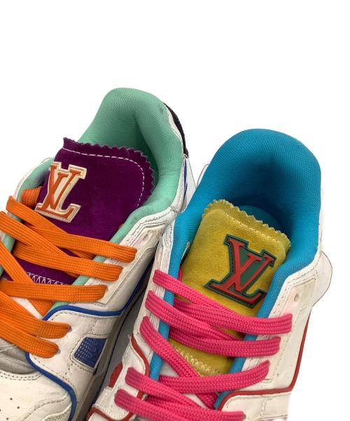 LOUIS VUITTON（ルイ ヴィトン）LOUIS VUITTON (ルイ ヴィトン) ローカットスニーカー LVトレイナーアップサイクリング 21AW テンポラリー・レジデンシー限定 ホワイト サイズ:８の古着・服飾アイテム