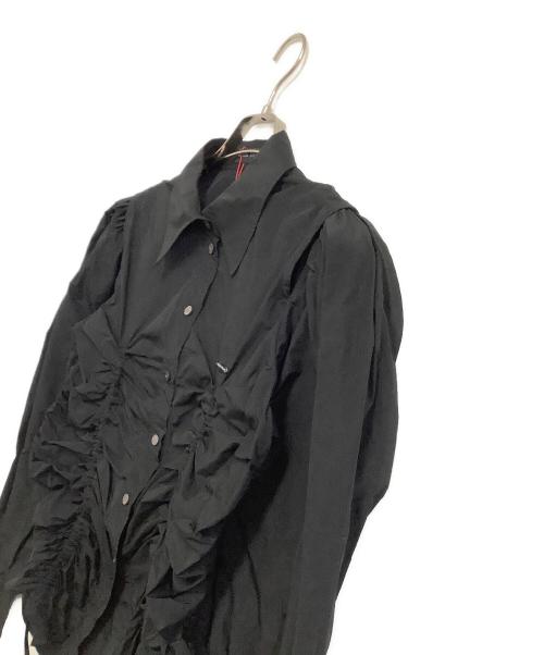 MAISON SPECIAL（メゾンスペシャル）MAISON SPECIAL (メゾンスペシャル) パフショルダー2WAYタフタシャツ ブラック サイズ:free 未使用品の古着・服飾アイテム