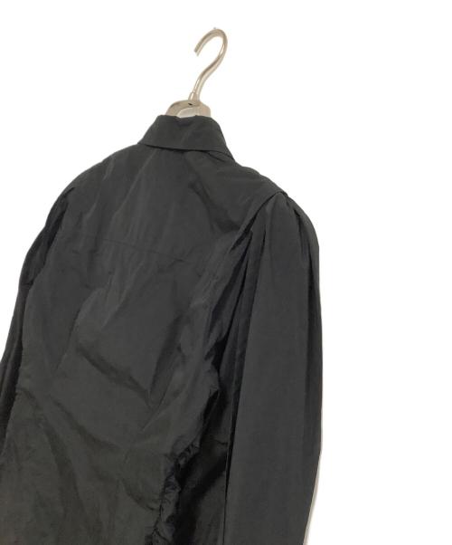 MAISON SPECIAL（メゾンスペシャル）MAISON SPECIAL (メゾンスペシャル) パフショルダー2WAYタフタシャツ ブラック サイズ:free 未使用品の古着・服飾アイテム