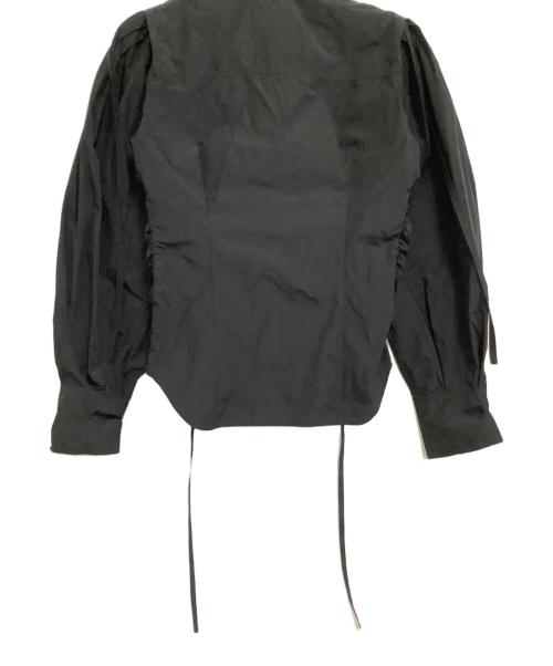 MAISON SPECIAL（メゾンスペシャル）MAISON SPECIAL (メゾンスペシャル) パフショルダー2WAYタフタシャツ ブラック サイズ:free 未使用品の古着・服飾アイテム