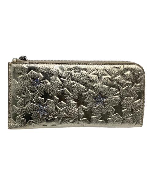 SALON DE ALFURD（サロン・ド・アルファード）SALON DE ALFURD (サロン・ド・アルファード) スリースターL字財布 ゴールドの古着・服飾アイテム