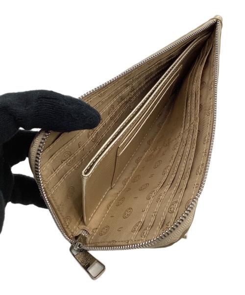 SALON DE ALFURD（サロン・ド・アルファード）SALON DE ALFURD (サロン・ド・アルファード) スリースターL字財布 ゴールドの古着・服飾アイテム