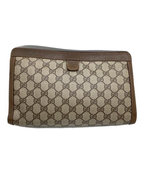 GUCCI（グッチ）GUCCI (グッチ) クラッチバッグ　OLD GUCCI　GGスプリーム　 ベージュ×ブラウンの古着・服飾アイテム