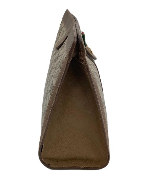 GUCCI（グッチ）GUCCI (グッチ) クラッチバッグ　OLD GUCCI　GGスプリーム　 ベージュ×ブラウンの古着・服飾アイテム