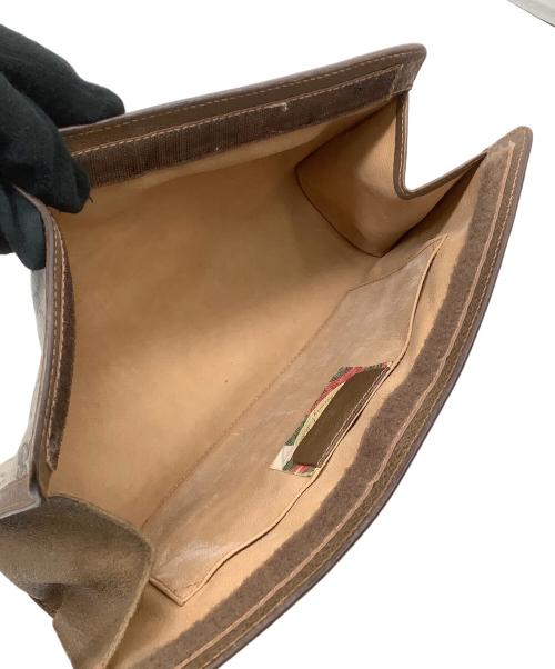 GUCCI（グッチ）GUCCI (グッチ) クラッチバッグ　OLD GUCCI　GGスプリーム　 ベージュ×ブラウンの古着・服飾アイテム