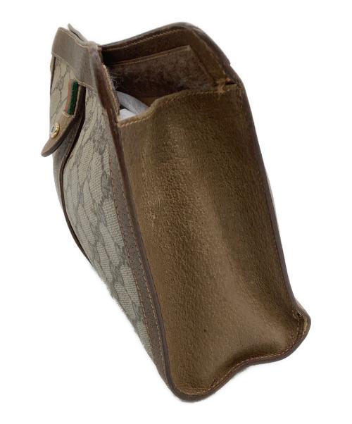 GUCCI（グッチ）GUCCI (グッチ) クラッチバッグ　OLD GUCCI　GGスプリーム　 ベージュ×ブラウンの古着・服飾アイテム