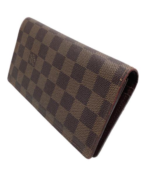 LOUIS VUITTON（ルイ ヴィトン）LOUIS VUITTON (ルイ ヴィトン) 長財布　ダミエ　ポルトフォイユ ブラザ ブラウンの古着・服飾アイテム