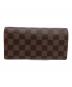 LOUIS VUITTON (ルイ ヴィトン) 長財布　ダミエ　ポルトフォイユ ブラザ ブラウン：35000円