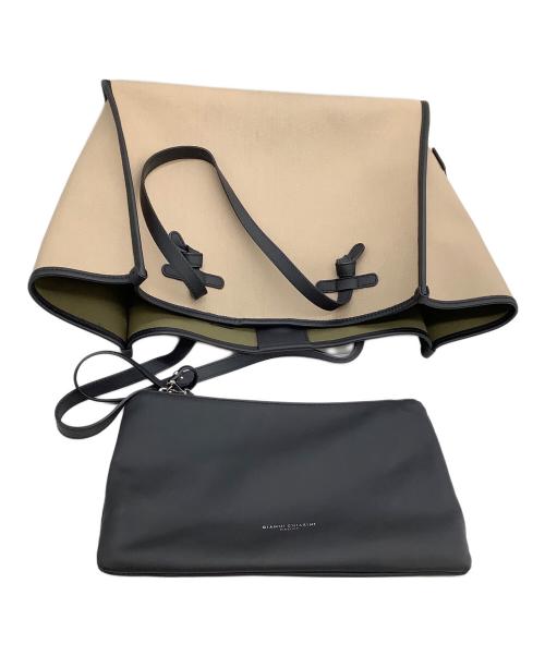 GIANNI CHIARINI（ジャンニ キアリーニ）GIANNI CHIARINI (ジャンニ キアリーニ) トートバッグ マルチェッラ ブラウン×ブラックの古着・服飾アイテム