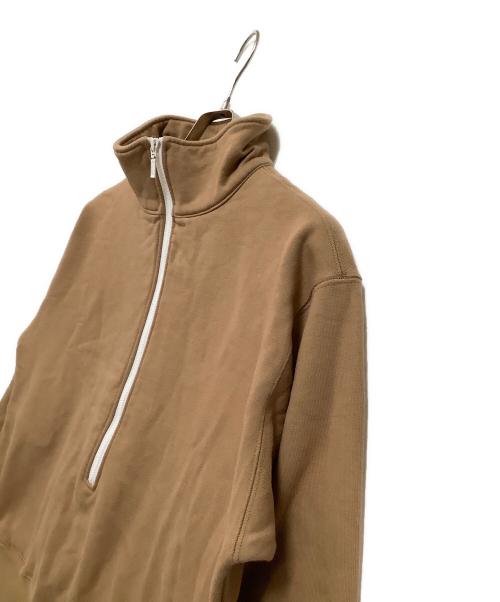 MEYAME（メヤメ）MEYAME (メヤメ) ハーフジップスウェット ブラウン サイズ:freeの古着・服飾アイテム