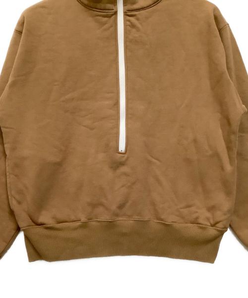 MEYAME（メヤメ）MEYAME (メヤメ) ハーフジップスウェット ブラウン サイズ:freeの古着・服飾アイテム