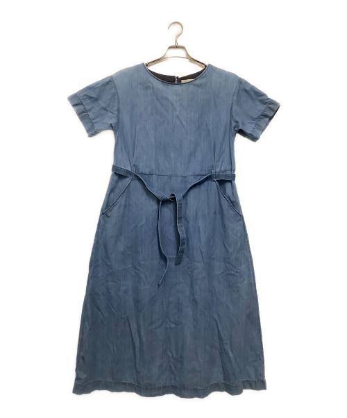 YANUK（ヤヌーク）YANUK (ヤヌーク) 半袖ワンピース インディゴ サイズ:Sの古着・服飾アイテム