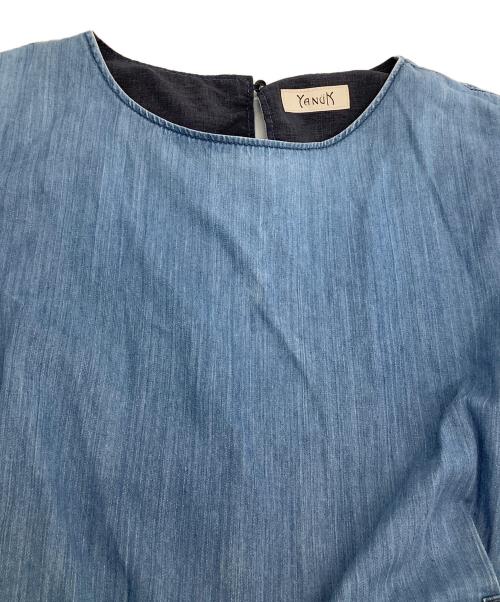YANUK（ヤヌーク）YANUK (ヤヌーク) 半袖ワンピース インディゴ サイズ:Sの古着・服飾アイテム