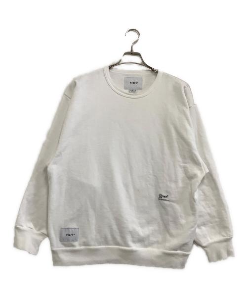 WTAPS（ダブルタップス）WTAPS (ダブルタップス) クルーネックスウェット　20AW ホワイト サイズ:02の古着・服飾アイテム
