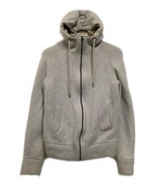 HERNO（ヘルノ）の古着「リバーシブルニットジャケット　秋冬物」｜ライトグレー