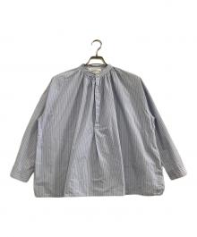 Veritecoeur（ヴェリテクール）の古着「ストライプシャツ」｜スカイブルー