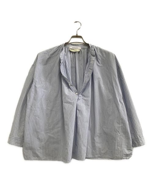 Veritecoeur（ヴェリテクール）Veritecoeur (ヴェリテクール) ストライプシャツ スカイブルー サイズ:freeの古着・服飾アイテム