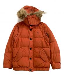 BURBERRY BLACK LABEL（バーバリーブラックレーベル）の古着「ダウンジャケット」｜オレンジ