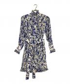 TORY BURCHトリーバーチ）の古着「プリーツワンピース」｜ホワイト×ブルー