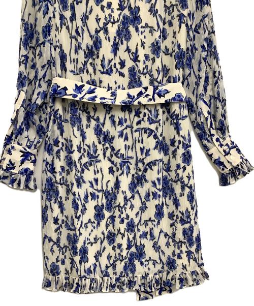 TORY BURCH（トリーバーチ）TORY BURCH (トリーバーチ) プリーツワンピース ホワイト×ブルー サイズ:00の古着・服飾アイテム