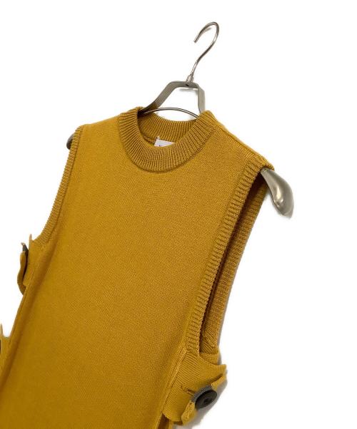 CITY TOKYO（シティートウキョウ）CITY TOKYO (シティートウキョウ) ベルテッドレイヤードニットワンピ イエロー サイズ:free 未使用品の古着・服飾アイテム